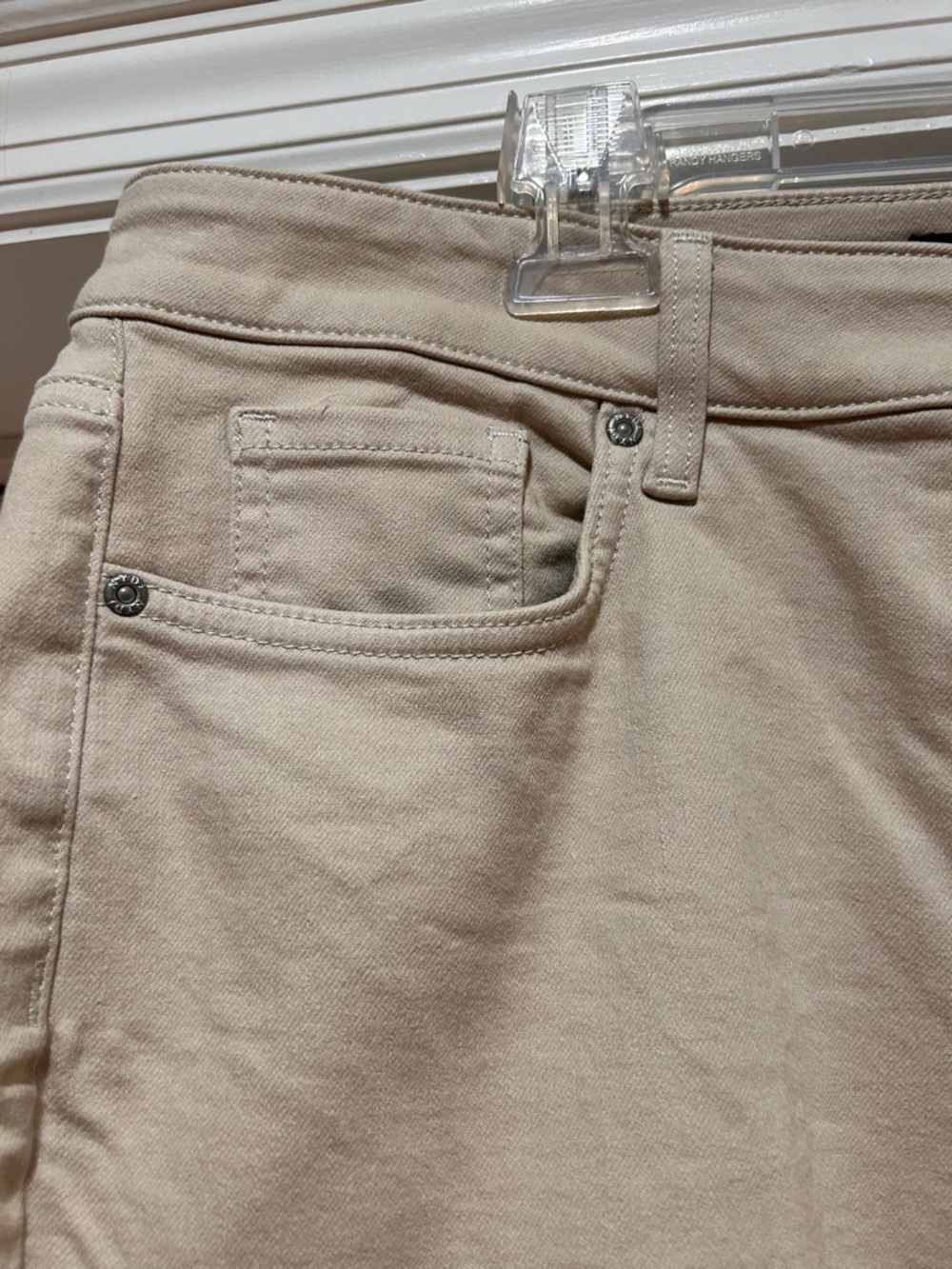 NYDJ Beige Cropped Straight-Leg Jeans - Picture 3 of 7